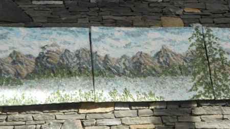 polyptych painting within the TransCanada Pipeline Pavilion, Banff Centre, Banff, March 21, 2012